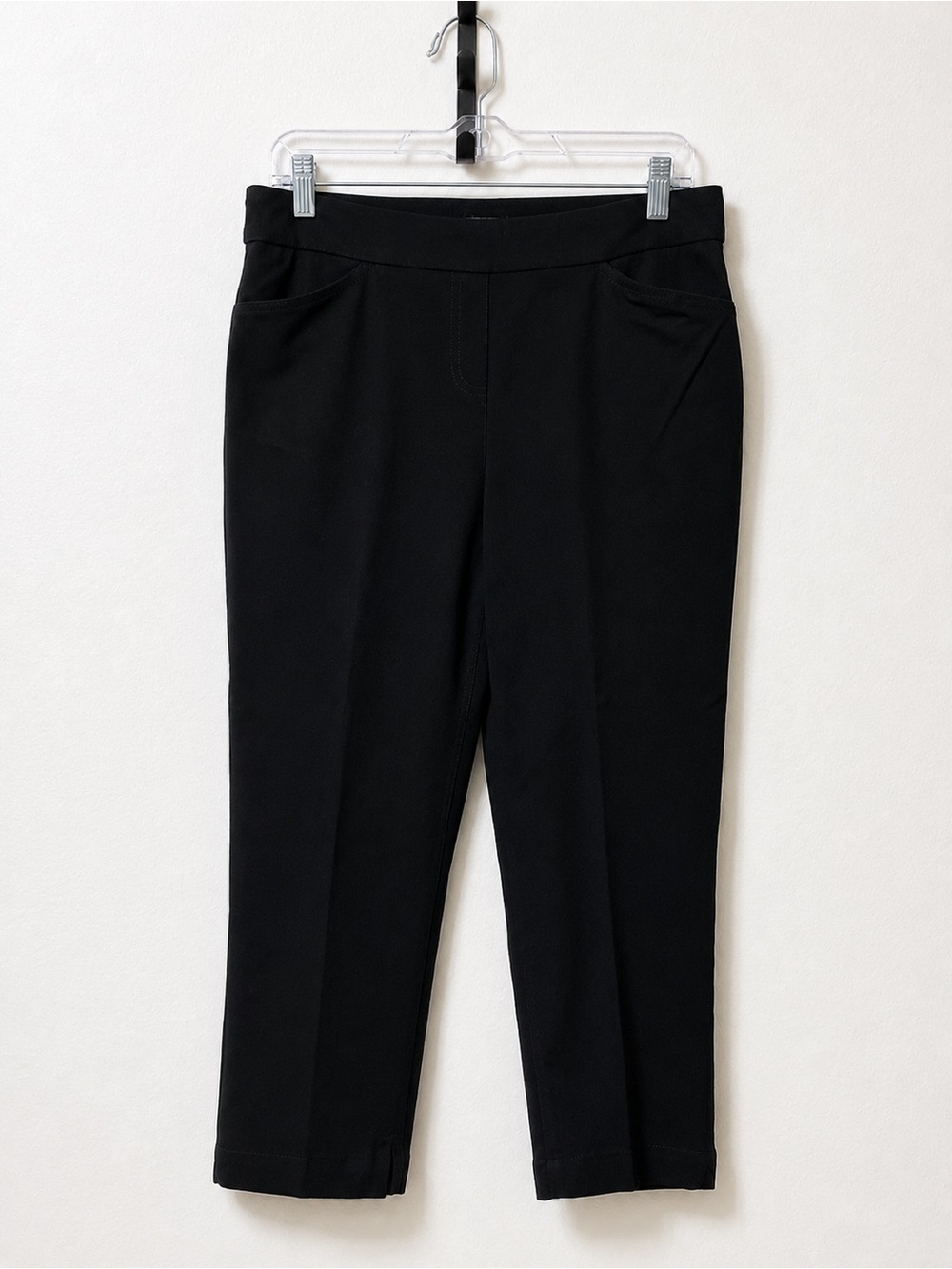 Slim-Sation  Black Pull-On Slimming Ankle Pants Women’s Size 14 Stretch